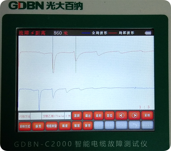 電纜故障測試儀計算出故障點的距離